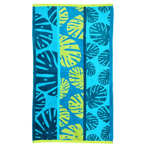 Serviette de plage coton Monstera - Le comptoir de la plage