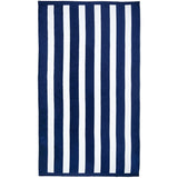serviette de plage éponge velours jacquard bahia bleu marine 100x175 470g/m² douce et absorbante, parfaite pour plage, piscine ou sport