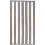 serviette de plage éponge velours jacquard bahia taupe L 100x175cm en coton 470g/m² douce et absorbante, idéale plage et piscine.