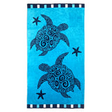 serviette de plage éponge velours jacquard Bellia taille L légère et séchage rapide, pratique pour plage, piscine ou voyage.