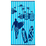 serviette plage velours jacquard casuta 100 % coton 90x170 cm, 400 g/m², douce, absorbante et confortable, pour plage, piscine
