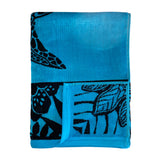 serviette de plage éponge velours jacquard lagao taille 90x170cm légère et absorbante, séchage rapide, idéale plage.