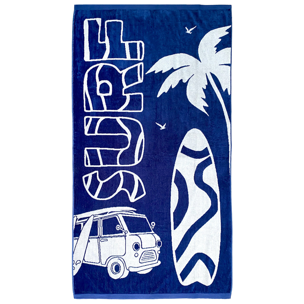 Serviette de plage éponge velours Jacquard - Montego - 90x170cm - 400g/m² - Taille L