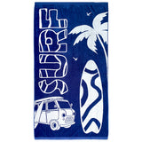 serviette plage velours jacquard montego 100 % coton 100x175 cm, 400 g/m², douce, absorbante et confortable, pour plage, piscine