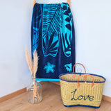 serviette plage velours jacquard rada 100 % coton 90x170 cm, 400 g/m², douce, absorbante et confortable, pour plage, piscine