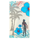 serviette de plage microfibre surftime 90x170 cm, 250 g/m², 100 % polyester, légère et peu encombrante, idéale pour les sorties à la piscine ou à la plage pour un adulte ou en famille