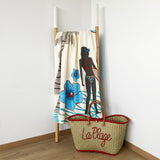 serviette de plage microfibre surftime 90x170 cm, 250 g/m², 100 % polyester, légère et peu encombrante, idéale pour les sorties à la piscine ou à la plage pour un adulte ou en famille