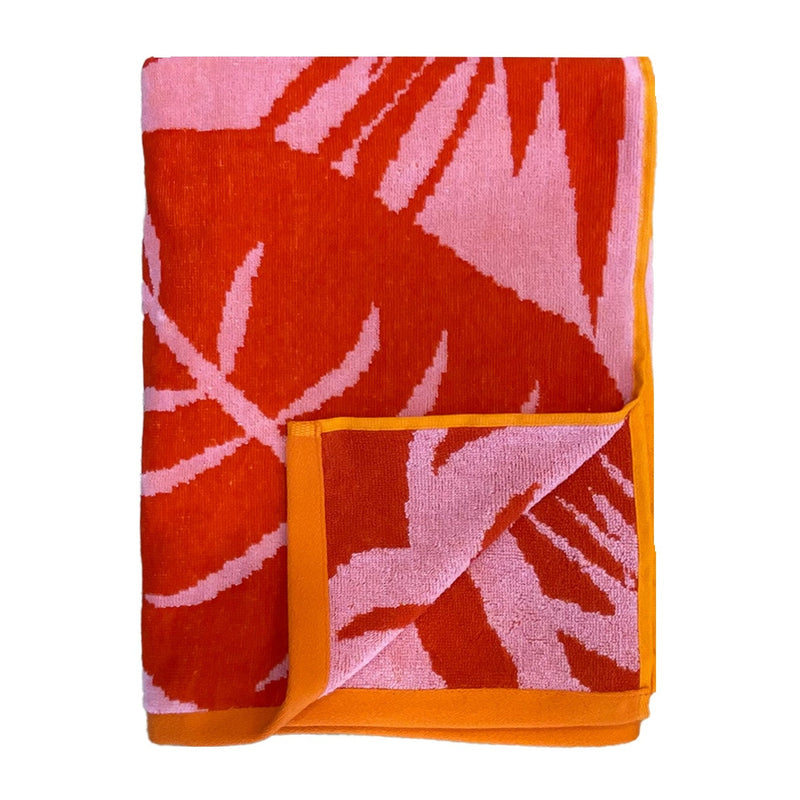 Serviette de plage éponge Velours Jacquard Primavera- Taille L 90x170cm