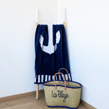 Serviette de plage éponge velours Jacquard HOUSTON - Taille L