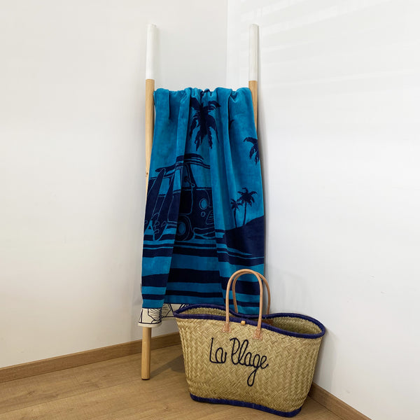 Serviette de plage éponge Velours Jacquard Isleta - Taille L - Le comptoir de la plage