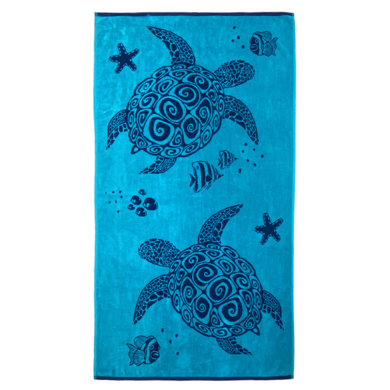 Serviette de plage éponge Velours Jacquard Osa - Taille L 90x170cm