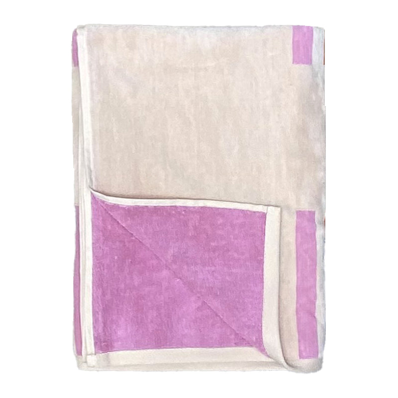 Serviette de plage éponge Velours Jacquard Summertime - Taille L 90x170cm