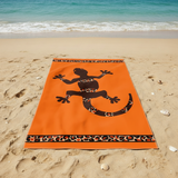 serviette de plage microfibre multicolore choroni 90x170 cm 220g/m²  douce et absorbante, idéale pour la piscine ou la plage