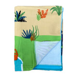 Pack enfant Hippo un Poncho et une Serviette de plage microfibre 100% polyester