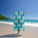 serviette de plage éponge velours jacquard caracol bleu 90x170 cm 400g/m²  douce et absorbante, idéale piscine, plage ou salle de bain.