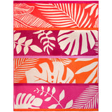 serviette plage XL Jacquard carlina 100 % coton 140x180 cm, 400 g/m² douce, absorbante et idéale pour plage et piscine.
