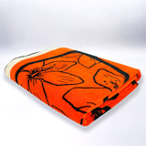 serviette de plage mondrago XL éponge velours Jacquard 140x180 cm 400g/m² douce, absorbante et idéale pour plage et piscine.