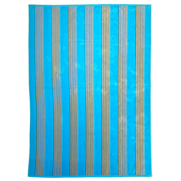 Serviette de plage éponge velours Jacquard Milonga Turquoise - Le comptoir de la plage