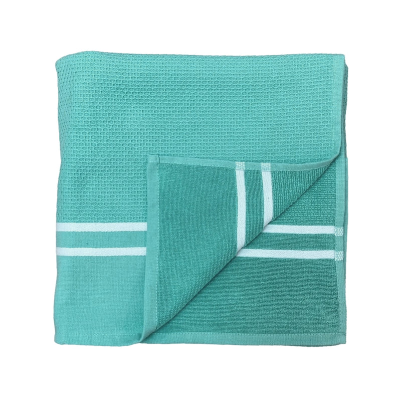Fouta gaufrée coton aqua - Le comptoir de la plage