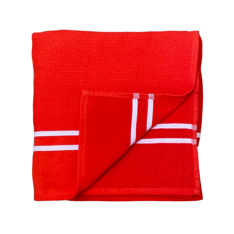Fouta gaufrée coton rouge - Le comptoir de la plage