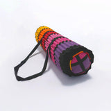 zoom matelas de plage « happy chic » 60x180 avec coussin intégré et bandoulière, assorti à sa serviette de plage coordonnée