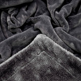 zoom plaid cozy anthracite 130x170 cm, ultra doux 760g/m², idéal pour chaleur, confort et déco dans toute la maison