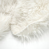 zoom plaid longwool Naturel 130x170 cm imitation fourrure à poils longs, 450g/m², ultra doux et élégant pour sublimer et réchauffer votre canapé.