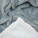 zoom plaid mouton gris clair 130x170cm, imitation mouton 460g/m², ultra doux pour un confort chaleureux