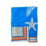 zoom serviette de plage éponge velours jacquard caraz taille L 100x175 cm 470 g/m², 100 % coton, douce et absorbante, idéale pour la plage ou piscine.

