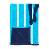 zoom serviette plage velours jacquard casuta 100 % coton 90x170 cm, 400 g/m², douce, absorbante et confortable, pour plage, piscine