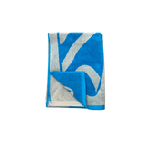 zoom serviette plage velours jacquard veracruz 100 % coton 100x175 cm, 470 g/m², douce, absorbante et confortable, idéale pour plage, piscine