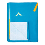 zoom serviette de plage microfibre multicolore sandwood 140x170 cm 220g/m² motifs fleurs douce et absorbante, idéale pour la piscine ou la plage.