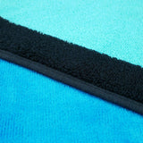 zoom serviette de plage éponge velours jacquard happy blue taille L 100x175cm 100% coton, 470 g/m², douce, absorbante et coordonnée, idéale pour plage ou piscine.