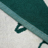 zoom serviette de plage XL éponge velours jacquard anafi 140x180 400g/m² douce, absorbante et idéale pour plage et piscine