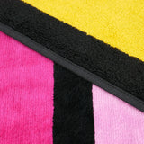 zoom serviette de plage éponge velours jacquard happy chic XL 140x180 cm en coton 400 g/m² douce et absorbante, idéale plage et piscine.