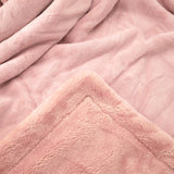zoom plaid cozy rose 130x170 cm, ultra doux 760g/m², idéal  pour chaleur, confort et déco dans toute la maison