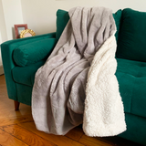 Plaid imitation lapin - 130x170 cm 610 g/m² - Ultra doux et cocconing - LE COMPTOIR DE LA PLAGE