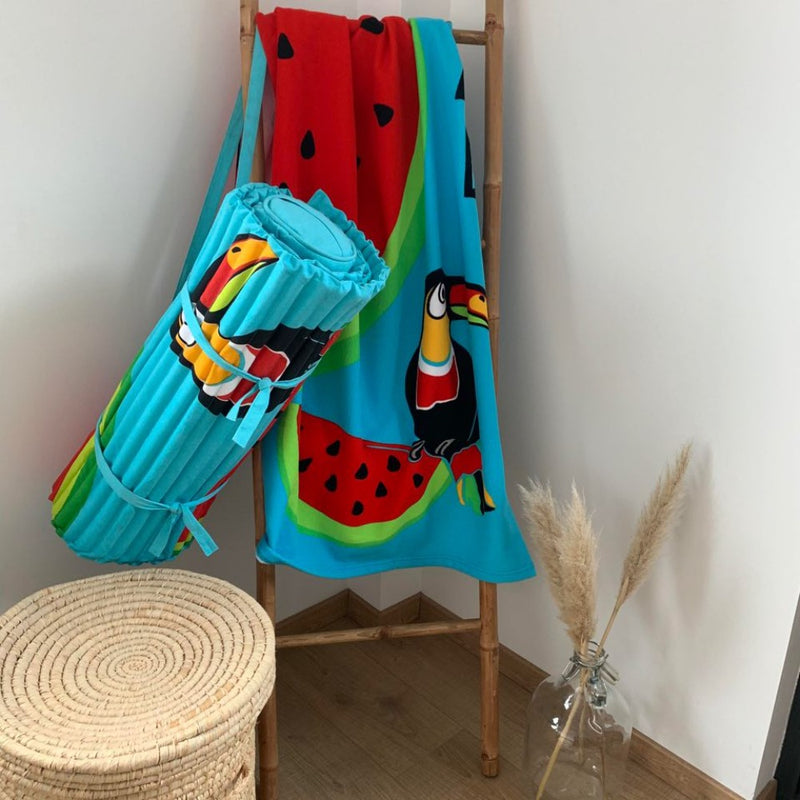 Matelas de plage en coton Watermelon 60x180 cm - Le comptoir de la plage