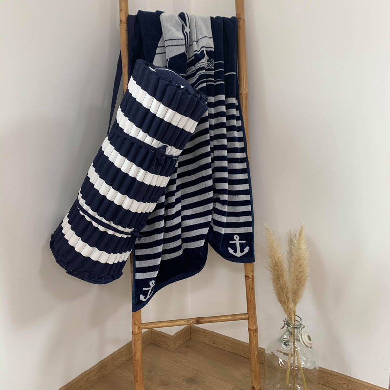 Matelas de plage Bahia Navy 60x180 cm