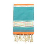 Fouta coton plate traditionnelle Banado turquoise - Le comptoir de la plage
