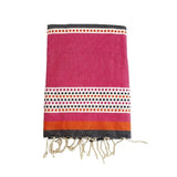 Fouta coton plate traditionnelle Banado orange - Le comptoir de la plage