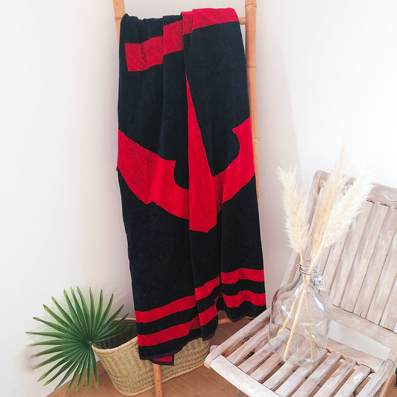 Serviette de plage éponge Velours Jacquard Bilba - Taille XL