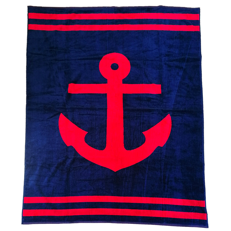 Serviette de plage éponge Velours Jacquard Bilba - Taille XL