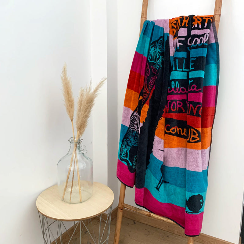 Serviette de plage en coton Lumbika, extra large - Le comptoir de la plage