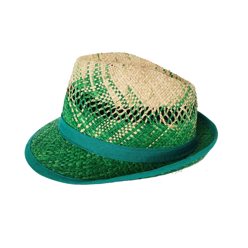 Chapeau tendance borsalino vert - Le comptoir de la plage