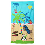 Serviette de bain enfant microfibre 100% polyester Colonia - Le comptoir de la plage