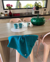 Essuie-mains cuisine uni lake 50 x 50 set de trois pièces