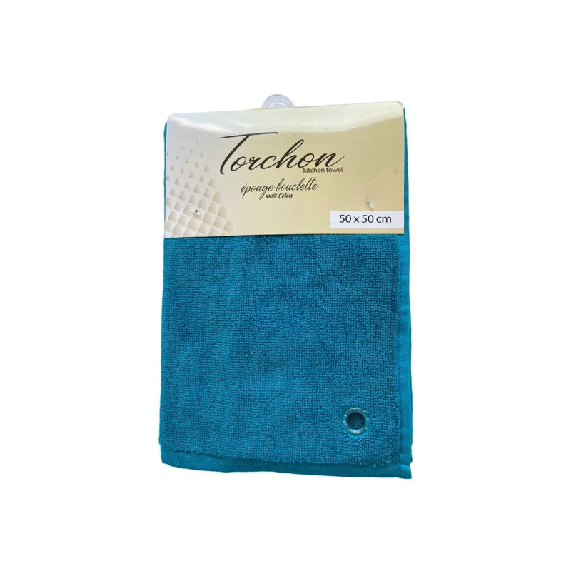 Essuie-mains cuisine uni lake 50 x 50 set de trois pièces