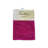 Essuie-mains cuisine uni fuchsia 50 x 50 set de trois pièces