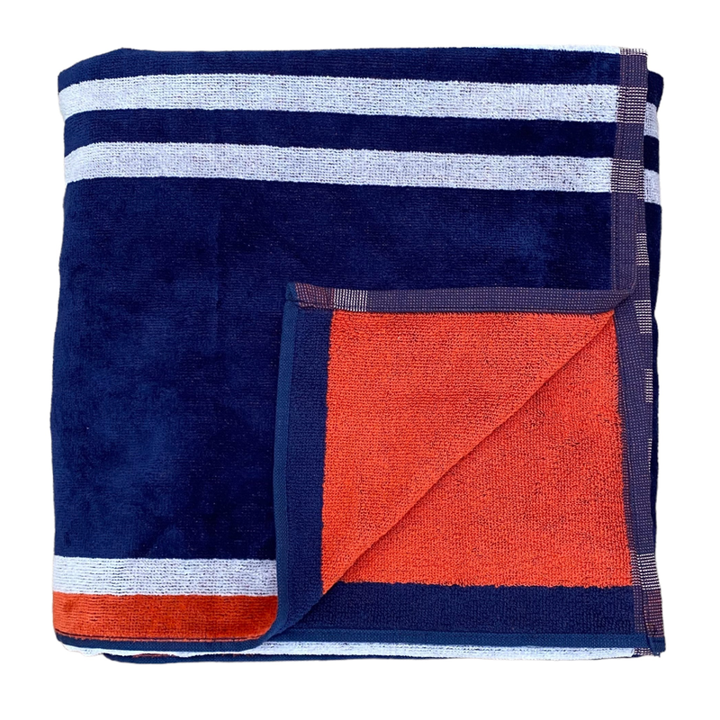 Serviette de plage éponge Velours Jacquard Cliffe, extra large - Le comptoir de la plage